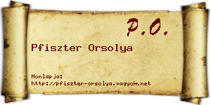 Pfiszter Orsolya névjegykártya